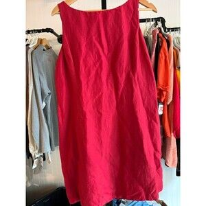 Limited America silk linen red dress size 14 runs small